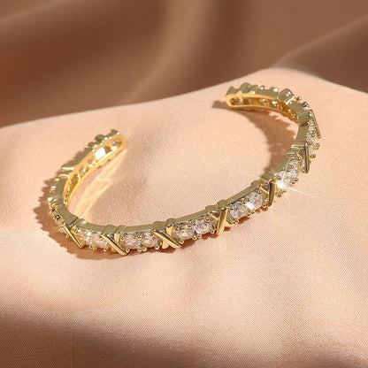 Modisches Armband mit Zirkon-Einlage für Damen und Herren