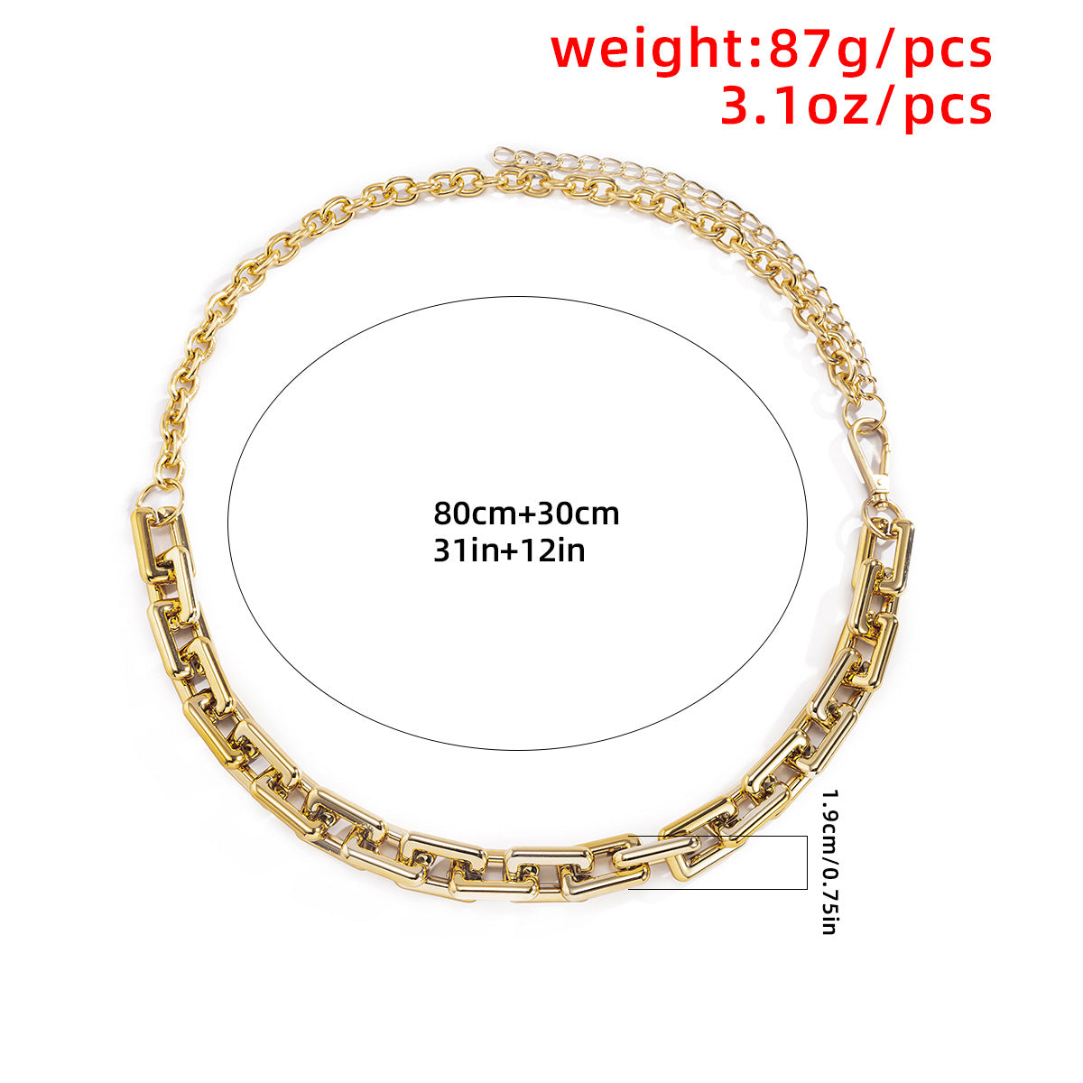 Retro-Body-Chain mit geometrischem Design und Quaste für Damen