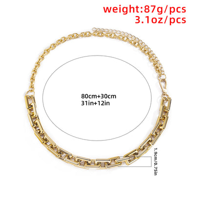 Retro-Body-Chain mit geometrischem Design und Quaste für Damen