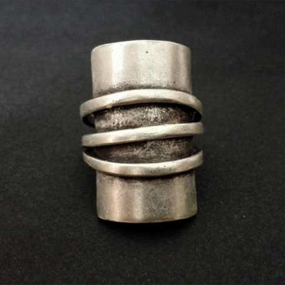 Retro-Ring mit übergroßem Kreis, individueller ethnischer Stil, geometrisches Design