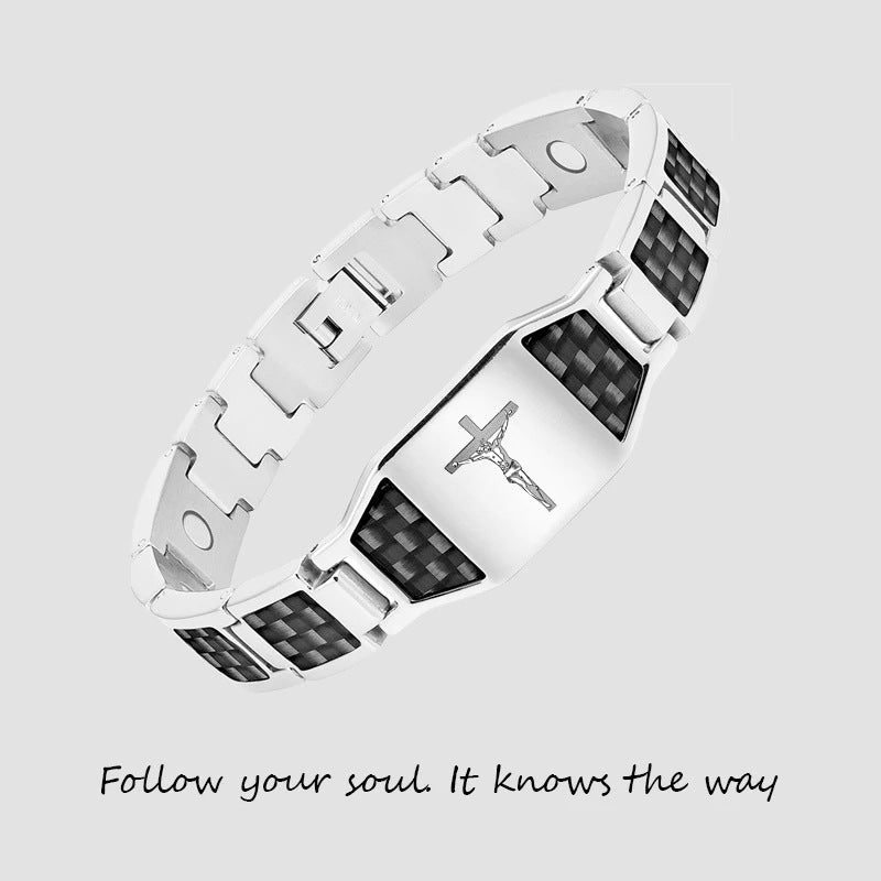 Armband aus Titanstahl, Kupferarmband mit Magnetfunktion