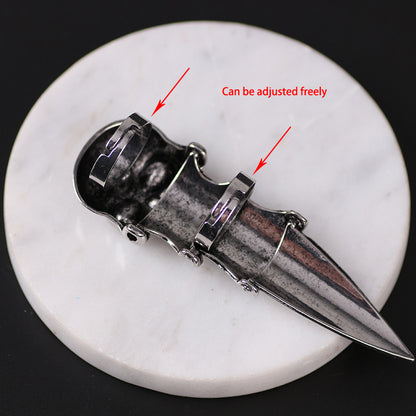 Dominanter Herren-Drachenring im Punk- und Streetstyle