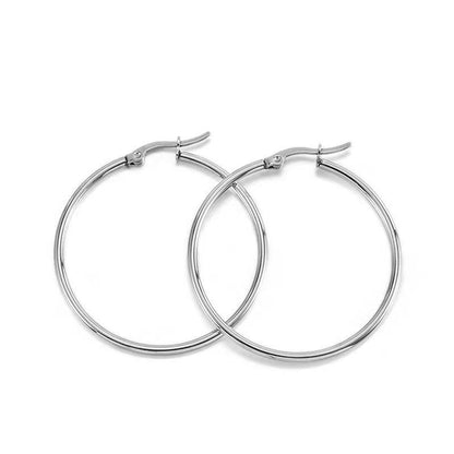 Große spiralförmige Creolen aus 316L Edelstahl