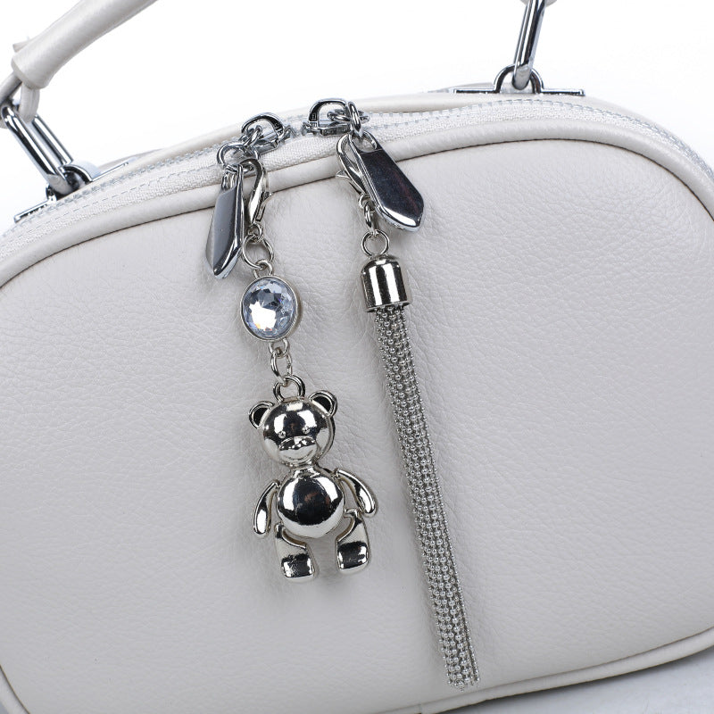 Fashionable, versatile women's shoulder bag with patchwork design, small square bag