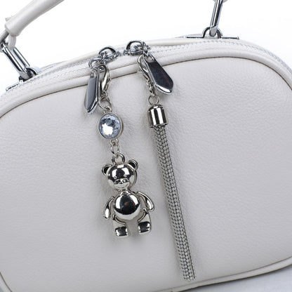 Fashionable, versatile women's shoulder bag with patchwork design, small square bag