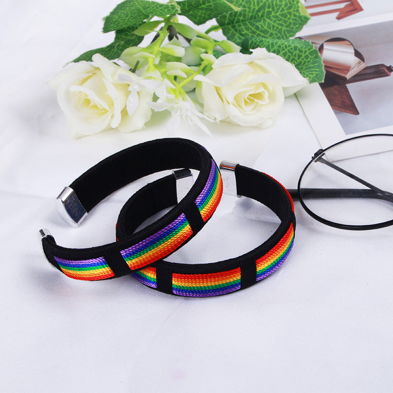 Regenbogen-Partnerarmband für Paare