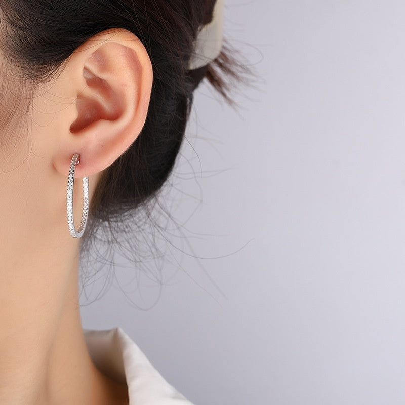 Neue große Damen-Creolen aus 925 Sterling Silber