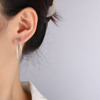 Neue große Damen-Creolen aus 925 Sterling Silber