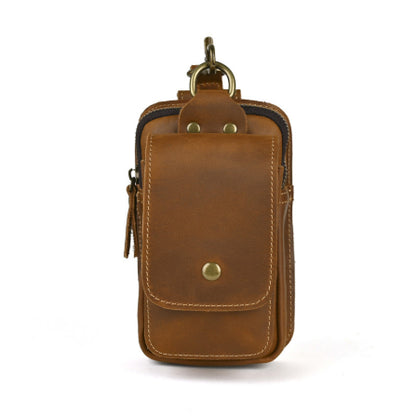 Herren-Gürteltasche aus Crazy-Horse-Leder aus Rindsleder (erste Schicht), Handy-Tasche für den Hosenbund