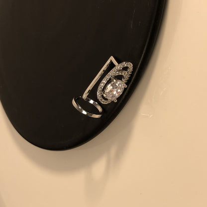 Fingertip-Nagelring mit Schmuckstein